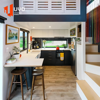 Rumah Kontainer Lipat Dua Lapis Modular Prefab B&B Kedai Kopi Kantor Struktur Baja Ringan yang Dapat Disesuaikan