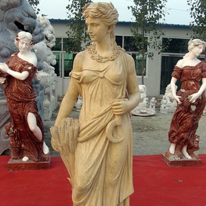 Sculptures de figures féminines nues en pierre de style grec pour jardin, statue de Vénus en marbre véritable, sculpture de Vénus - Product Image 6