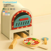 Juego de Cocina Educativo de Madera Multifuncional para Preescolar, Marca Eduland OEM/ODM, con Cortador de Pizza, para Niños de 2 a 4 Años, Varios Colores