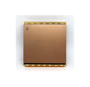 W2 Gold Plating Frame 1 Bende 1 Way Sri Lanka Wandschakelaar Ultradunne Smart Bangladesh Elektrische Schakelaar En Socket