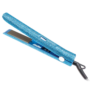 <span class=keywords><strong>Lisseur</strong></span> et bigoudi professionnel en fer plat en titane <span class=keywords><strong>avec</strong></span> écran LCD bling bling en strass pour <span class=keywords><strong>cheveux</strong></span> bouclés droits - Product Image 2