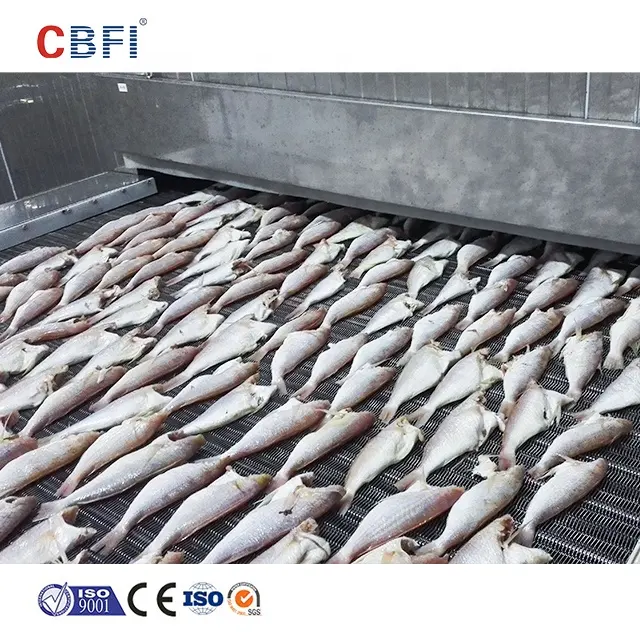 Industrial High Quality Frozen Fish Fillets Iqf Tunnel Freezer