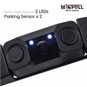 Caméra de recul 3-en-1 avec capteur de stationnement vidéo pour plaque d'immatriculation américaine, sans perçage - Product Image 5