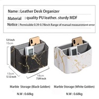 Support de télécommande classique en cuir PU, rotatif à 360 degrés, boîte de rangement pour télécommande de télévision, organisateur de table rotatif, porte-stylo