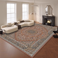 Tapis rectangulaire moderne européen fabriqué à la machine, doux, écologique, antidérapant, lavable pour chambre à coucher et salon