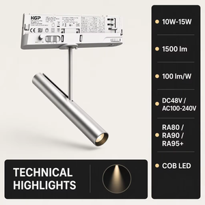 ไฟแทร็คแม่เหล็กแบบหลอด LED ขนาด 15 วัตต์ ทรงกระบอก สำหรับระบบรางแม่เหล็ก ติดตั้งแบบฝังและแบบติดผนัง รองรับการติดตั้งได้หลากหลายรูปแบบ - Product Image 2