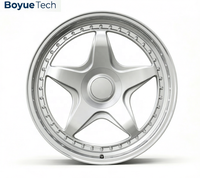 Nouvelles jantes en alliage forgé monobloc Boyue 16-24 pouces, 5 branches étoilées, aspect bicolore, polies, 5x108 5x112 5x114.3 5x115 5x120