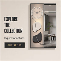 Horloge murale abstraite en miroir, panneau noir beige, art géométrique pour entrée, salon, hôtel, design d'intérieur moderne
