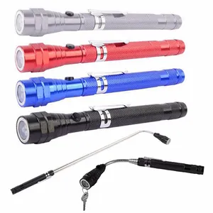 Portable 3 LED Telescopic Flexible Extensible Led Flashlights Torch Magnetic Head Pick Up Tool Flash Light Lamp