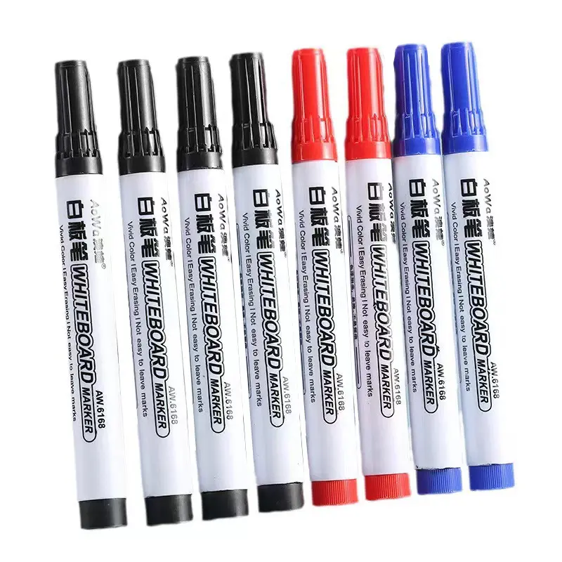 Özel logo renk kuru silme renkli toksik olmayan mürekkep işaretleyici ofis ve okul için doldurulabilir dolum mürekkep beyaz tahta işaretleyici kalem