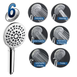 ชุดฝักบัวอาบน้ำแบบมือถือ ขนาด 4.72 นิ้ว หัวฉีดสเปรย์นวดแบบวงกลม ปรับแรงดันน้ำได้ พกพาสะดวก อุปกรณ์เสริมสำหรับห้องน้ำ - Product Image 3