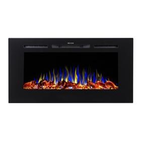 1500W <strong>Electric</strong> <strong>Fireplace</strong> <strong>Heater</strong> Modern Freestanding Metal Design French Remote Control Built-In Home Hotel Outdoor Use US Plug - Product Image 6