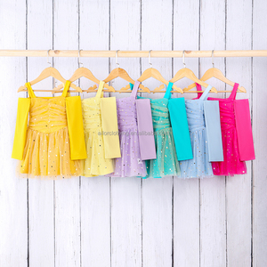 Nouvelle Robe de Sport pour Filles 2026 – Paillettes Scintillantes, Tulle Étoilé, Manches Longues, Tissu Yoga, Vêtements de Sport – Faible MOQ, Prix Usine - Product Image 3