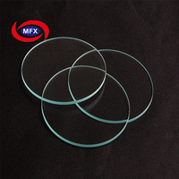 Lentille en verre transparent pour instrument de laboratoire OEM, lentille en verre flotté rond trempé, panneau de verre transparent carré ou rond pour montre