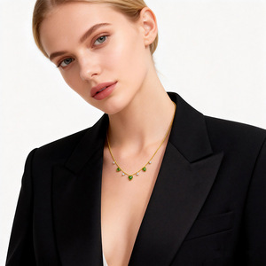 Collana con Ciondolo a Cuore in Giada Naturale, Argento S925, Stile Bambù, <span class=keywords><strong>Regalo</strong></span> per Coppie e Donne Sportive - Product Image 4