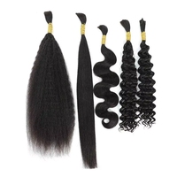 Cheveux humains vierges brésiliens bouclés pour tressage, style bohème sans nœuds, qualité 12A, ondulations profondes, en vrac, cheveux humains bruts pour tressage, extension de cheveux.