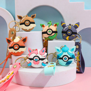 3D Pokemon Ball Keychain - Soft Rubber, Cute Design