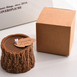 Candela Profumata a Forma di Tronco d'Albero con Tema Forestale - Decorazione Creativa per la Casa - Fragranza Rosa e Sandalo - Opzione Regalo - Product Image 4
