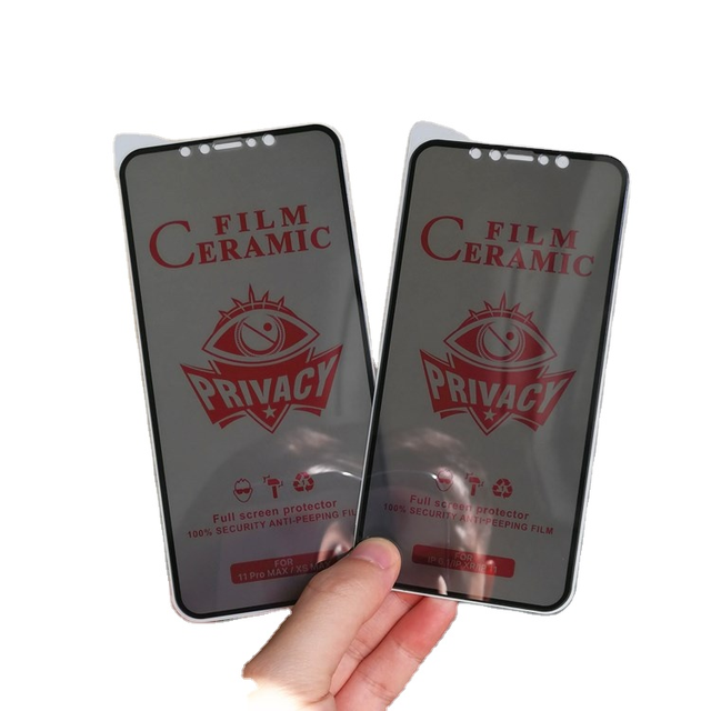 New Privacy Screen Protector Flim for iPhone 11/12 Pro XS Max XR Anti Spy Peeping Screen Protector Soft Ceramic Film for Samsung