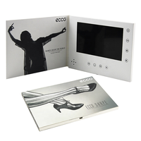 Dernière marque de produits cadeaux promotionnels articles lcd occasion cartes de vœux modernes écran carte module vidéo livret