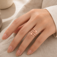 Cincin Magnetik Tembaga Merah Murni 99.9% untuk Menghilangkan Rasa Sakit Cincin Terapi Magnetik Spiral yang Dapat Disesuaikan Perhiasan Bio Energi Penyembuhan Arthritis