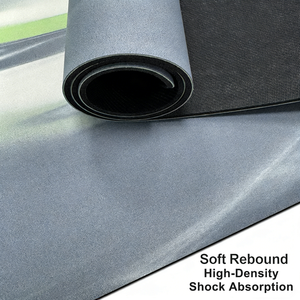 Tapete de Yoga de PU Azul Verde Azulado de 4 mm con Superficie Marmoleada y Base de Caucho Natural, Antideslizante para Fitness, Danza y Ejercicio - Product Image 3