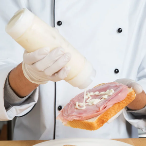 Bouteille de condiment à presser pour la cuisine avec couvercles à visser <span class=keywords><strong>Ketchup</strong></span> <span class=keywords><strong>Moutarde</strong></span> Mayonnaise Sauces piquantes Huile d'olive - Product Image 5