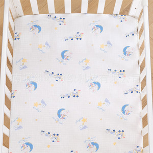 Drap-housse personnalisable en gaze double couche 100% coton, motif dessin animé, écologique, respirant, toutes saisons, avec poches profondes élastiques pour - Product Image 3