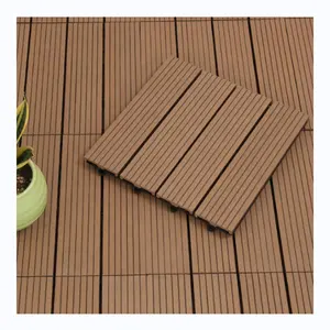 Outdoor EUROPEAN Style WPC Interlocking DIY Deck 300*300mm Outdoor Floor Tiles