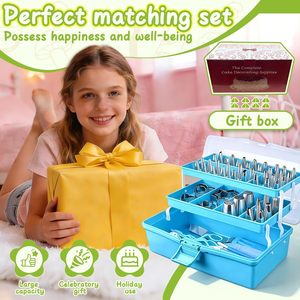 Premium Disposable Cake Decorating Bakeware Sets with <b>Reusable</b> <b>Bags</b> for Wedding and Birthday Party Desserts - Product Image 2