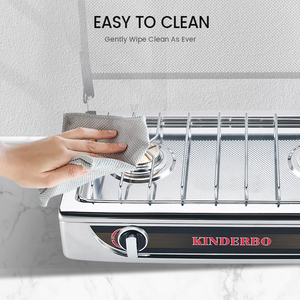 Cocina de <span class=keywords><strong>Gas</strong></span> de acero inoxidable de alta calidad, estufa de Camping de <span class=keywords><strong>2</strong></span> quemadores, encimeras de <span class=keywords><strong>Gas</strong></span> con cubierta - Product Image 5