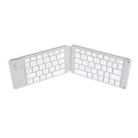 Keyboard lipat BT nirkabel isi ulang daya, Keyboard ramping ukuran Mini untuk Android Windows Ipad