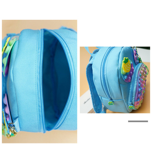 New pink Blue Kids Girls Zipper Double Shoulder Bags Silicone <b>Pops</b> Bubble Fidget Toy School Backpack Bags - Product Image 5