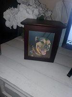 Meilleures urnes de crémation pour animaux de compagnie en gros Urnes en bois Cercueils pour animaux de compagnie avec photo en verre acrylique