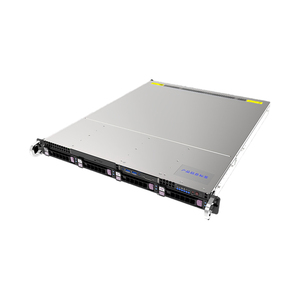 Châssis de serveur en rack 1U avec ventilateur, 4 baies de disques durs, alimentations redondantes, stock disponible pour les applications cloud et IA, montage en rack - Product Image 1
