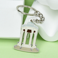 Llaveros de Metal Esmaltado con Logotipo Personalizado, Figura de Tractor, Camión o Pabellón, Recuerdo Turístico Industrial, Regalo Promocional