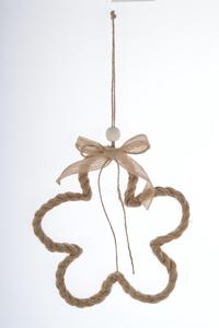 Décor à la maison Usine en gros Tenture Murale Bois Flotté Décoration coeur avec corde de chanvre - Product Image 3