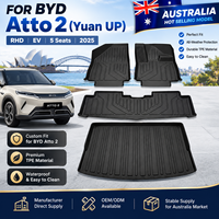 Karpet Mobil Grosir NRD TECH TPE BYD Atto 2 Yuan 2025 RHD Australia Custom Fit Tahan Air Semua Cuaca 3D Tepi Terangkat OEM