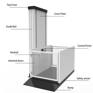 Bas <span class=keywords><strong>prix</strong></span>, haute qualité |   Ascenseur hydraulique vertical pour maison, capacité de 250 kg, 2 m-3 m, sans obstacle - Product Image 4
