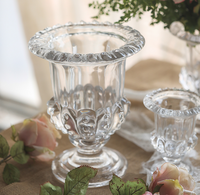Vase en verre transparent épais de style nordique moderne pour mariage et fête, décoration de table durable et écologique