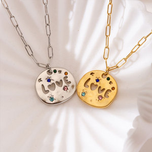 สร้อยคอผู้หญิงชุบทอง 14k 18k PVD บนสแตนเลสสตีล 316L ดีไซน์สวยงาม ของขวัญวันแม่ สร้อยคอสำหรับคุณแม่ - Product Image 3