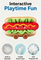Jouets en peluche personnalisés pour chiens, vente en gros, produits pour animaux de compagnie, jouets à mâcher en forme de fast-food