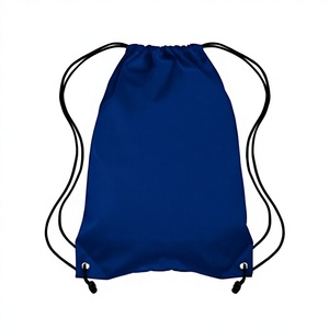 Eco-Friendly <b>Black</b> Nylon Drawstring <b>Backpack</b> with Polyester Fabric for Outdoor Running Gym Training Rope Bag - Product Image 2