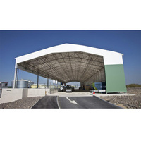 Armazón de estructura de acero galvanizado para construcción, cobertizo de almacenamiento de tela de PVC/PVDF
