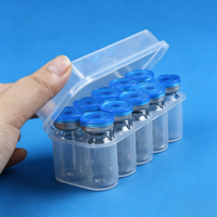 Boîtes d'échantillonnage rectangulaires en plastique PP Xilin de qualité professionnelle, 7 ml, avec couvercles, lot de 10 flacons transparents pour poudres lyophilisées