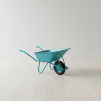 Brouette de jardin robuste en métal avec roue 4.00-8, capacité de 90 lb, facile à déplacer pour l'aménagement paysager et la construction, service OEM ODM