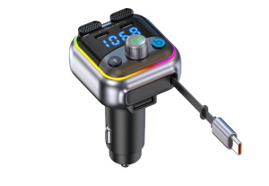 Émetteur FM 6.0 Portable, Récepteur Audio Sans Fil, Lecteur <span class=keywords><strong>MP3</strong></span>, Chargeur Rapide USB pour Allume-Cigare, Garantie 1 An - Product Image 2