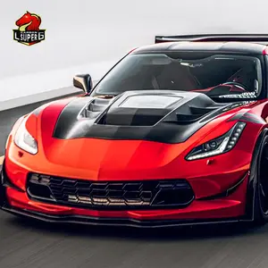 Single-sided Carbon Fiber for Chevrolet Corvette C7 Z06 upgrade Sport carbon fiber Hood cover car