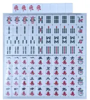 Mahjong malásia 168 telhas com caixa de couro presentes promocionais