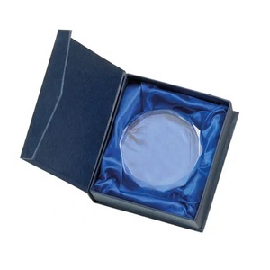 Papier de verre de qualité supérieure 50 pièces, poids rond, Logo personnalisé, gravure de décoration de bureau, Souvenir, cristal blanc - Product Image 3